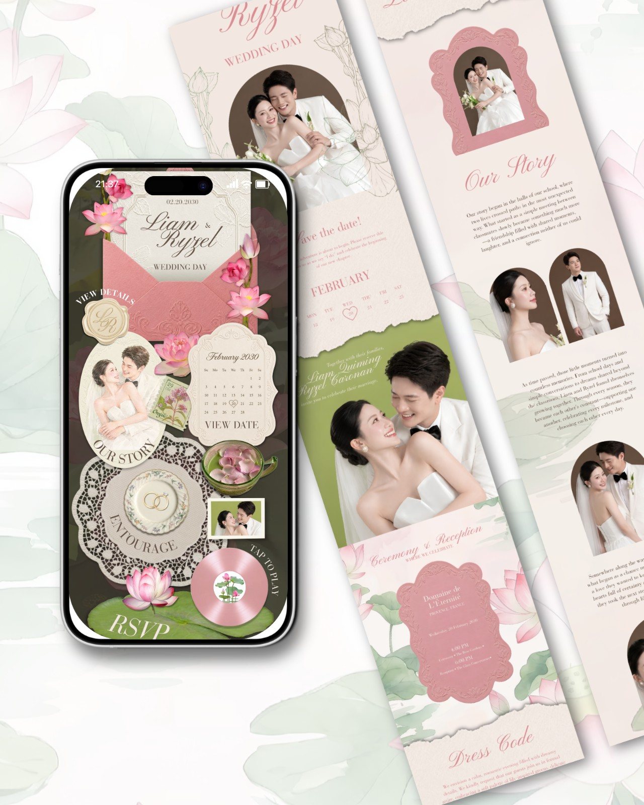 Everly Blush &mdash; invitation website preview 4