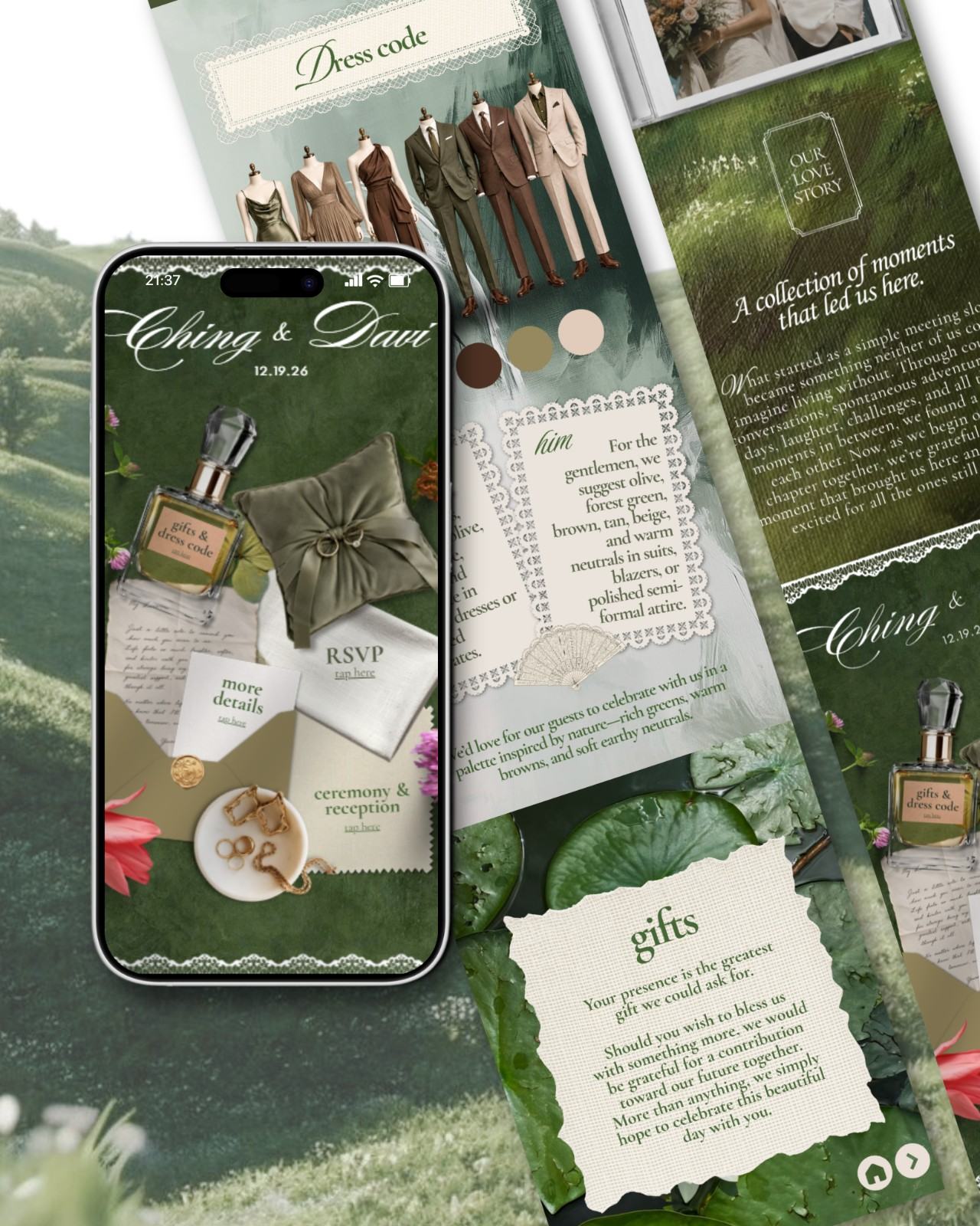 Sage Whisper &mdash; invitation website preview 4