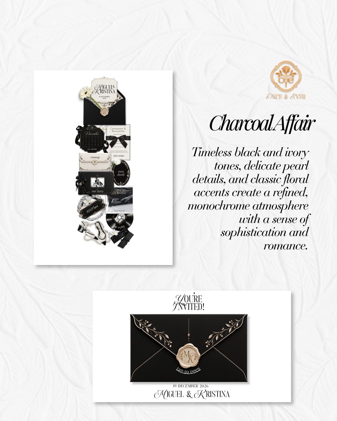 Noir Élégance &mdash; invitation website preview 2