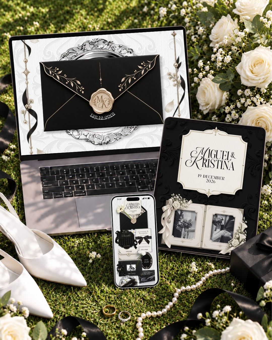 Noir Élégance &mdash; invitation website preview 6